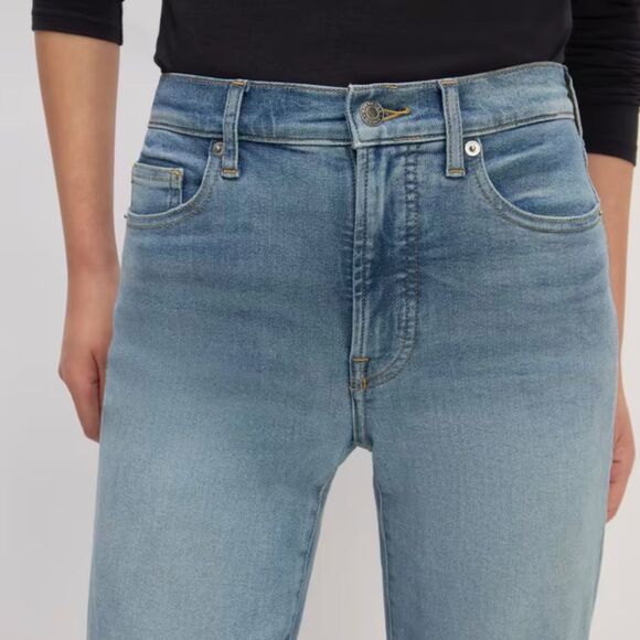 Everlane Women’s The Kick Bootcut distressed medium wash Jean size 30 NWT! - Picture 13 of 13